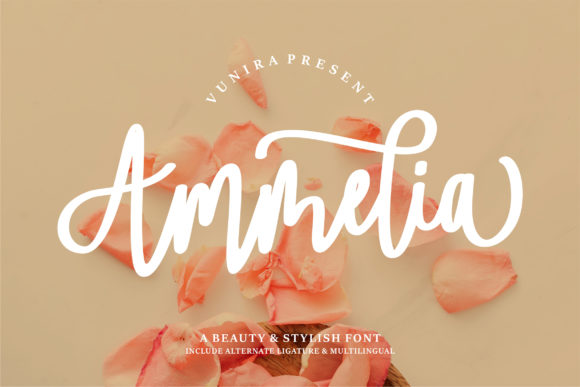 Ammelia: A Flowing Font for Web Design
